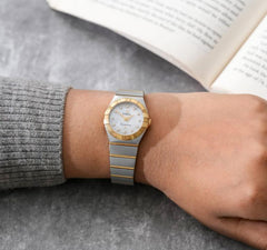 Omega Constellation Sedna 2Ton-Gold-White Women's
