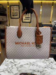 Michael Kors Mirella Tote Bag With Dust Bag Including Card 22320 Beige Brown