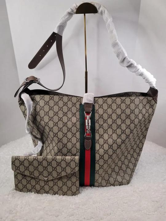 Gucci Jackie 1961 Shoulder Bag GG Supreme Canvas With Dust Cover & Carry Bag 763103