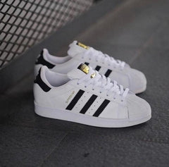 Adidas superstar black white