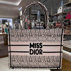Miss Dior By Christian Dior Graffiti Book Large Tote With OG Box & Dust Bag  & Scarf L Pink 41cm Sale