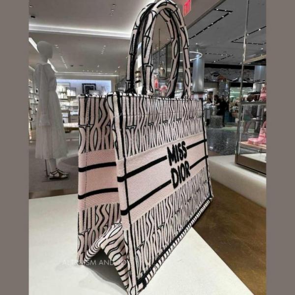 Miss Dior By Christian Dior Graffiti Book Large Tote With OG Box & Dust Bag  & Scarf L Pink 41cm Sale