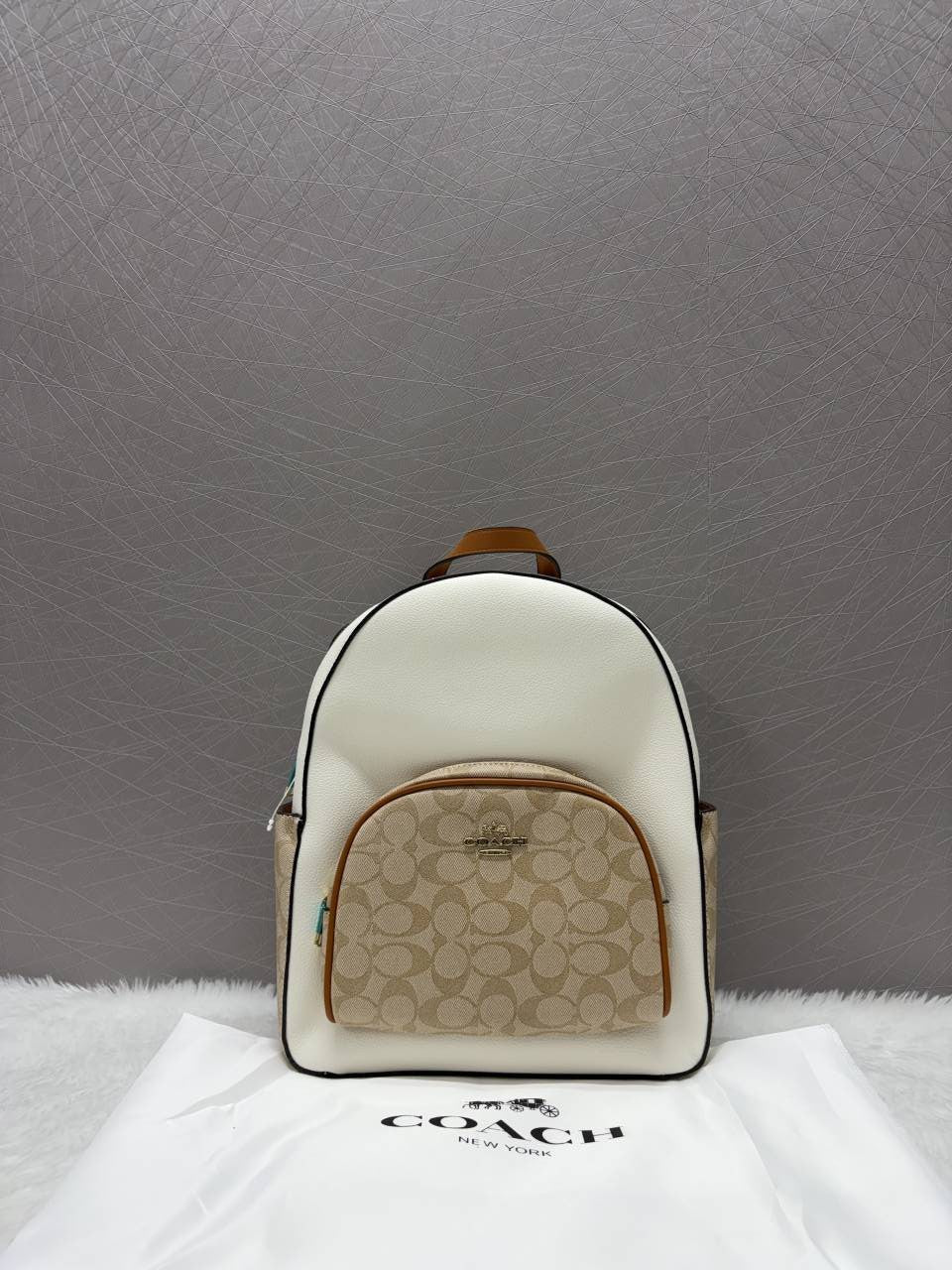 Coach Court Back pack Coffee Black With Original Dust cover Packaging