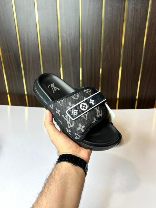 Louis Vuitton Premium Denim Flipflop Black