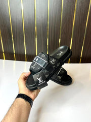 Louis Vuitton Premium Denim Flipflop Black