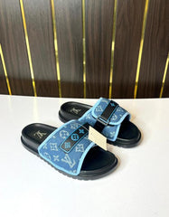 Louis Vuitton Premium Denim Flipflop Blue
