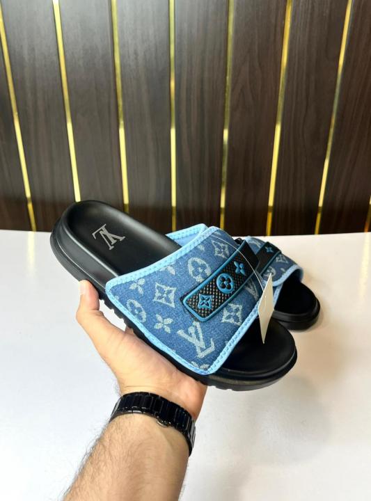 Louis Vuitton Premium Denim Flipflop Blue