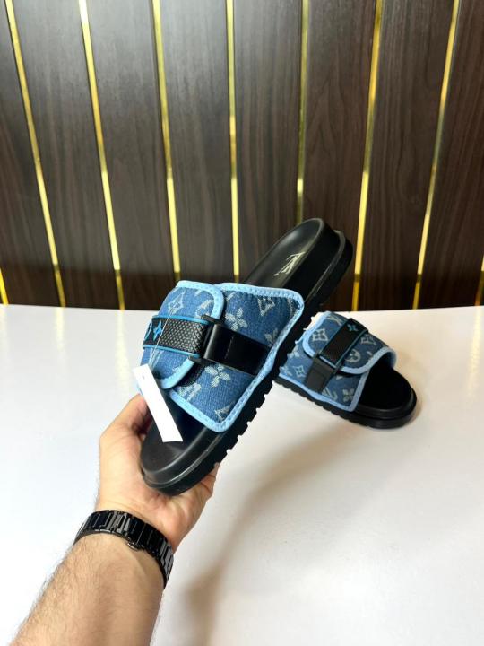 Louis Vuitton Premium Denim Flipflop Blue