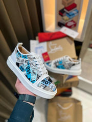 Christian louboutin vieira print junior premium sneaker  UA QUALITY