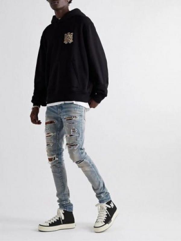 AMIRI Ma court leather trimmed canvas high top sneakers black official 2025 latest colour store article  UA QUALITY