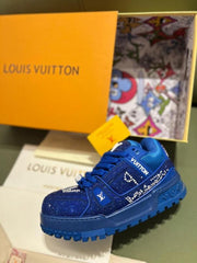 LV UA Vuitton crystal trainer blue diamond PREMIUM UA QUALITY