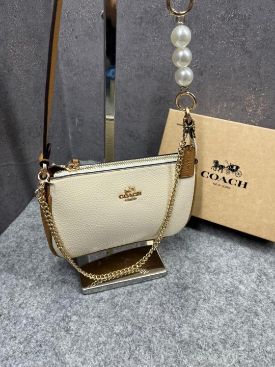 Coach Nolita 19 Lychee sling Bag With Box Dust Bag Sling Chain C1001 Lychee
