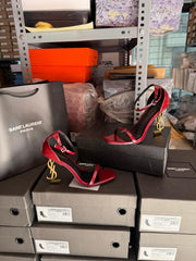 YSL Opyum Heels Premium Wine with OG Box & Carry Bag