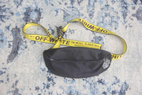 Off-White Binder Nylon Waist Fannypack Track Belt Bag With Dust Bag (1955) Black Sale