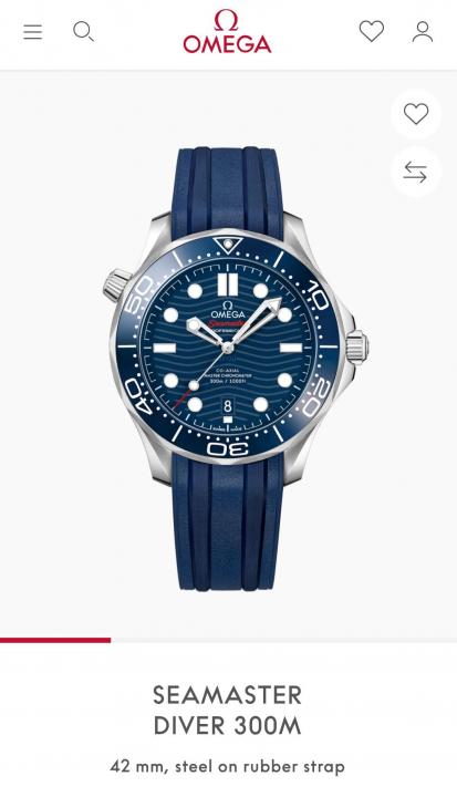 Omega Seamaster Diver 300M Automatic Blue Silver Blue