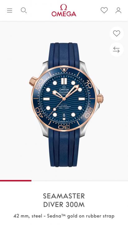 Omega Seamaster Diver 300M Automatic Blue Copper Blue