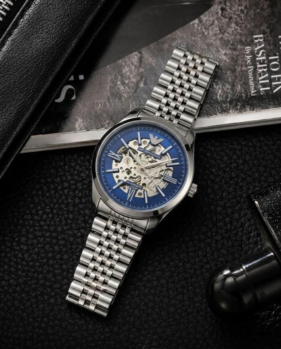 Emporio Armani Antonio Automatic Silver-Blue