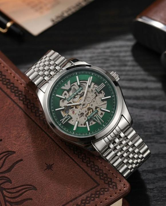 Emporio Armani Antonio Automatic Silver-Green