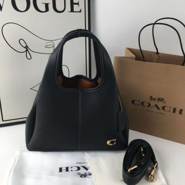 Coach Lana 23 Black With OG Box Dust Cover Long Belt CM545 Black