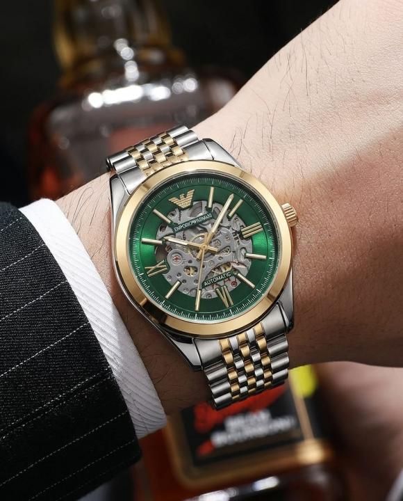 Emporio Armani Antonio Automatic 2Ton-Gold-Green