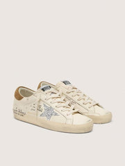 WMN Golden goose Super-Star nappa silver glitter star and all-over lettering