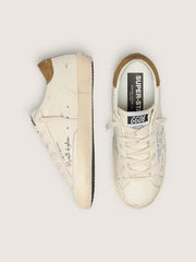 WMN Golden goose Super-Star nappa silver glitter star and all-over lettering