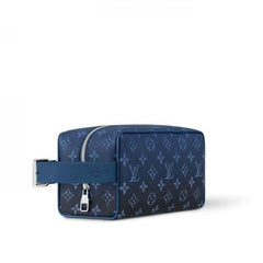 Louis Vuitton Locker Dopp Kit Blue Gradient Dual Shade Monogram Shadow With OG Box & Carry Bag Blue 11559