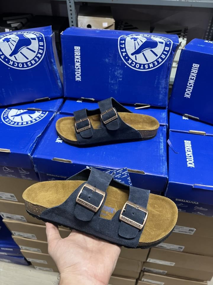 Birkenstock Arizona navy blue suede