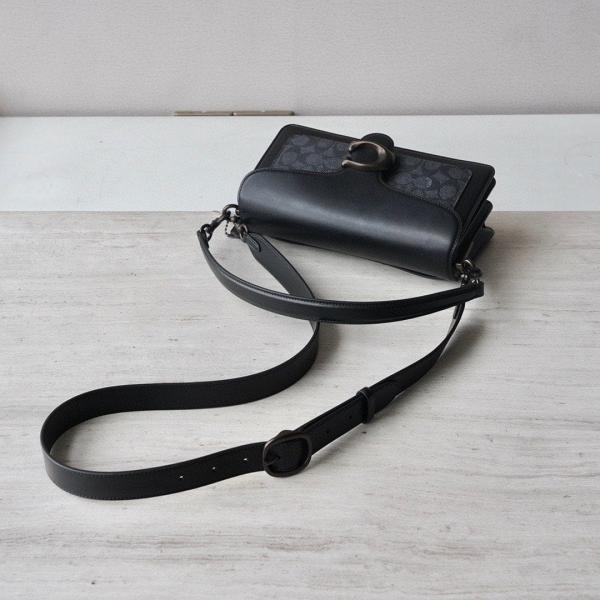 Coach Tabby Shoulder Bag 26 Black Apricot Print Leather Dual Strap With OG Double Box High Quality Black Black Apricot Print 80626