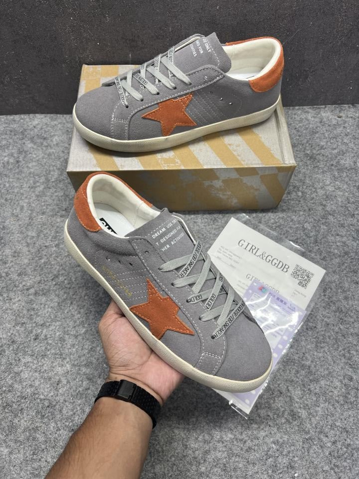 WMN Golden Goose GGDB Sneaker Slate Grey Orange