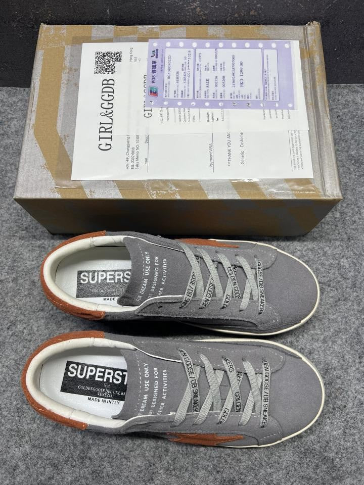 WMN Golden Goose GGDB Sneaker Slate Grey Orange