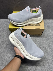 WMN Skechers Glide-Step Max Cushioning Grey White 2031