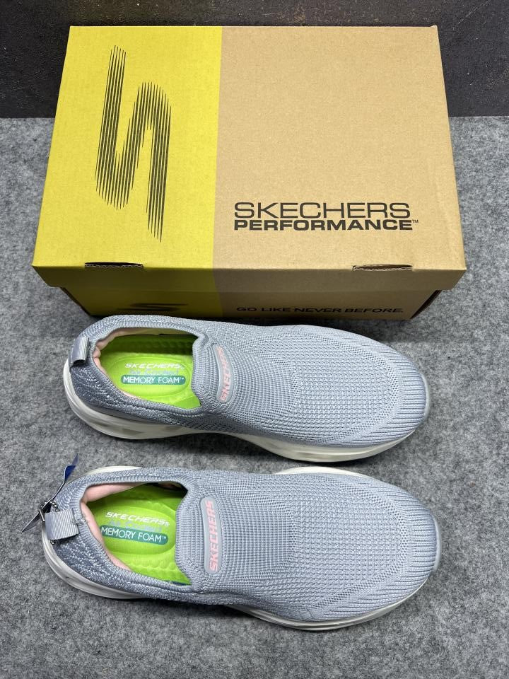 WMN Skechers Glide-Step Max Cushioning Grey White 2031