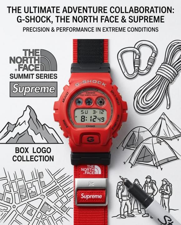 Casio G Shock x Supreme x The North Face Special Edition
