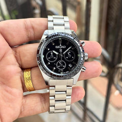 Seiko Prospex Speedtimer Chronograph silver  black