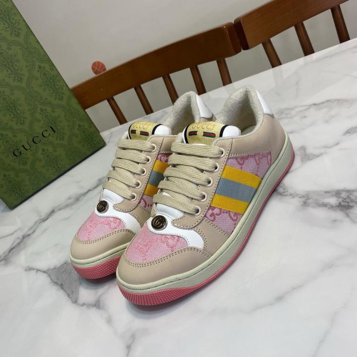 WMN Gucci GG Screener Sneaker Beige Pink