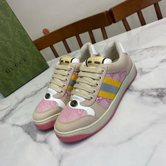 WMN Gucci GG Screener Sneaker Beige Pink