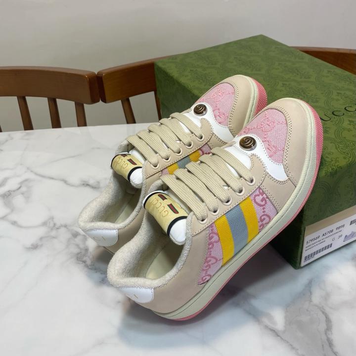 WMN Gucci GG Screener Sneaker Beige Pink