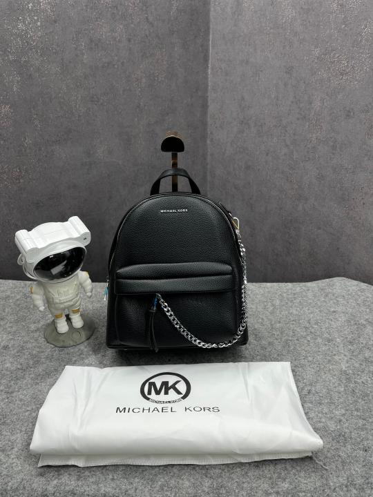 Michael Kors Rhea Medium Color Block Black Logo Backpack Black 62207