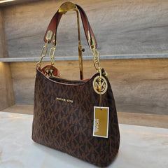 Michael Kors Fulton Shoulder Bag With Dust Bag Coffee Brown 8500