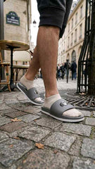 Lacoste Croco Slide Grey White