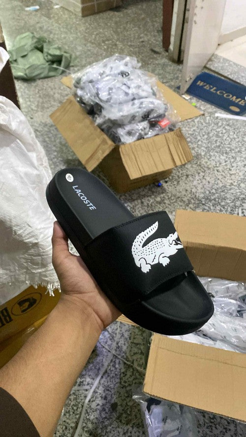 Lacoste Croco Slide Black