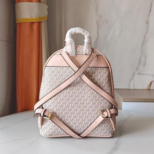 Michael Kors 908 Pink Beige CB Signature Edition Medium Backpack With Carry Bag & Dust Cover Pink Beige