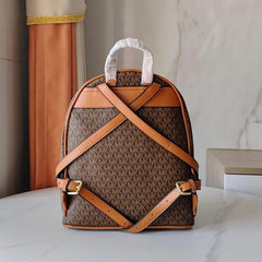 Michael Kors 908 Coffee Brown CB Signature Edition Medium Backpack With Carry Bag & Dust Cover Coffee Brown