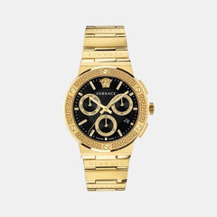 Versace Greca Chronograph Gold Black Authentic Store Quality