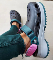 Crocs Classic Hiker Clog Black Pink Green