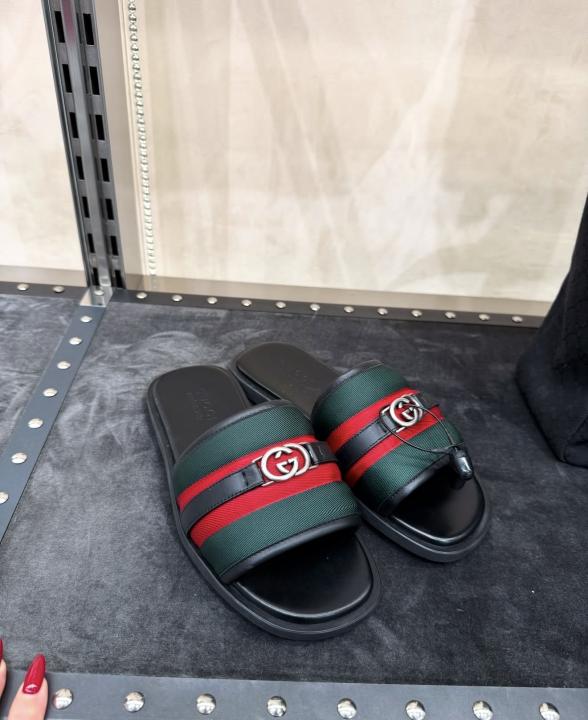 Gucci Interlocking G web stripe sandals Premium