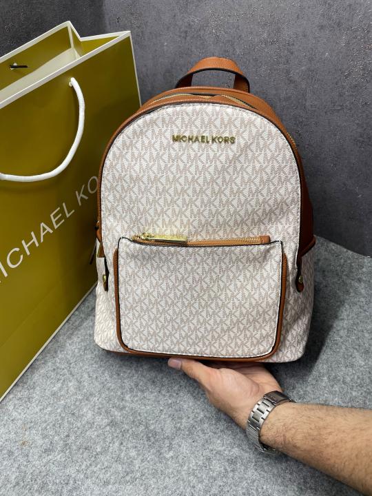Michael Kors Kenly Medium Adina Backpack 100805 Beige Brown