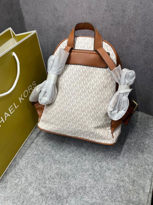Michael Kors Kenly Medium Adina Backpack 100805 Beige Brown