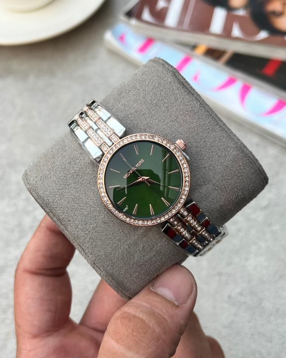 Michael Kors Darci Tuton Rose Gold Green